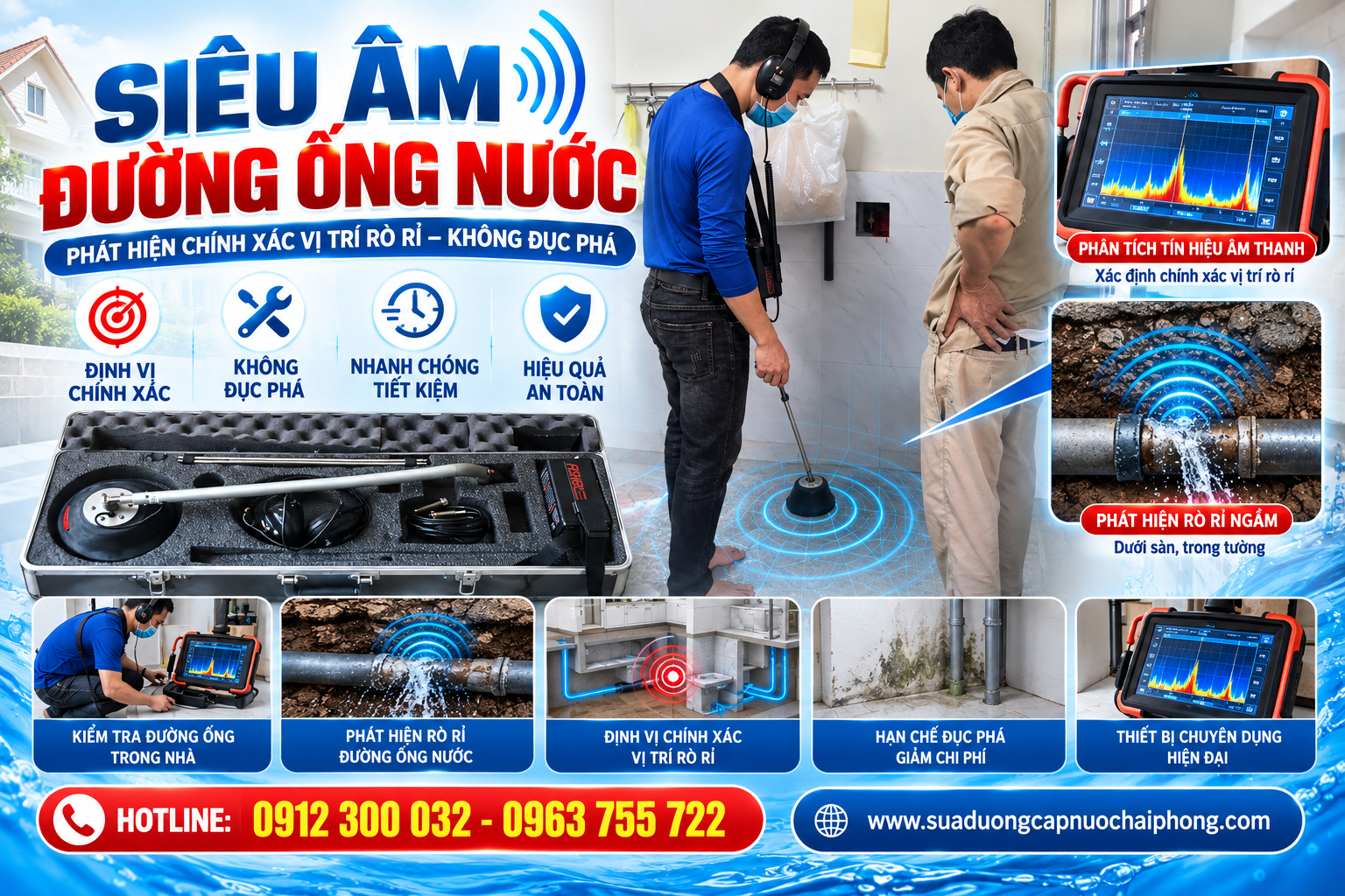 Siêu Âm Đường Ống Nước Tại Thủy Nguyên Hải Phòng – Dò Rò Rỉ Âm Tường