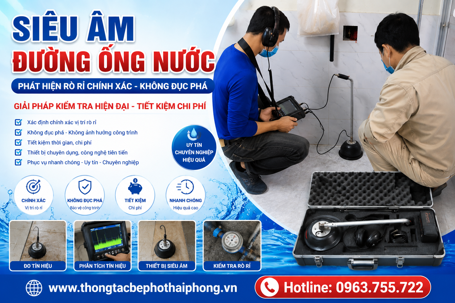 Siêu Âm Tìm Rò Rỉ Nước Hải Phòng – Chính Xác, Nhanh Chóng, Hạn Chế Đục Phá