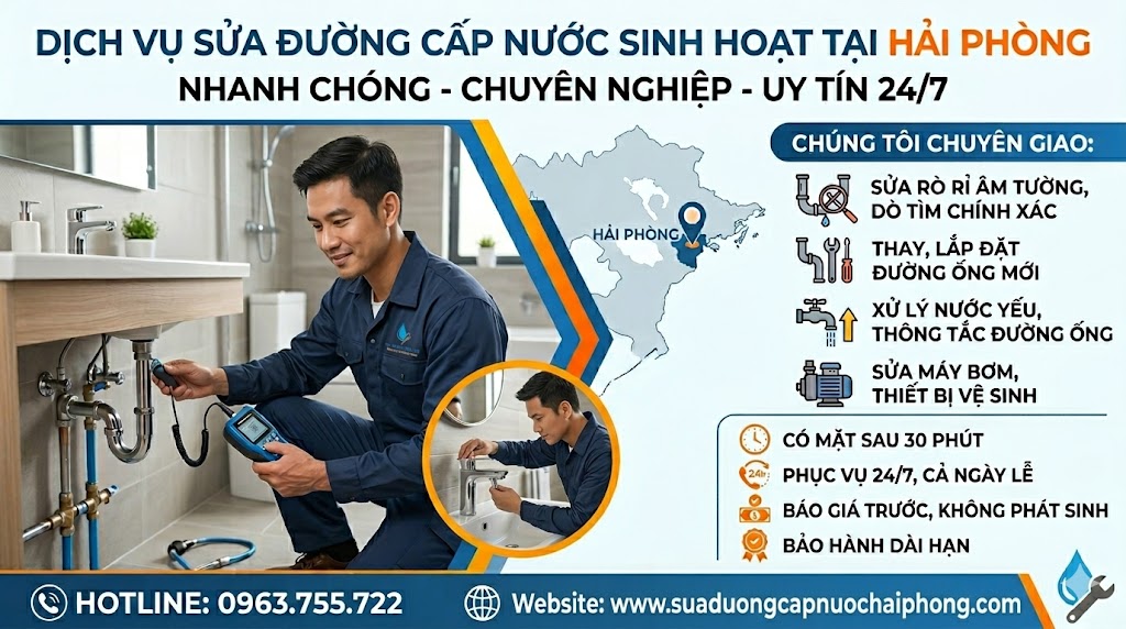 Dịch Vụ Sửa Đường Cấp Nước Sinh Hoạt Tại Hải Phòng